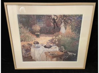 Claud Monet Print Of Tea In The Garden