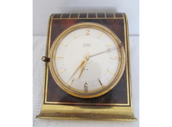 Vintage Brass Cyma Alarm Clock - Runs!!