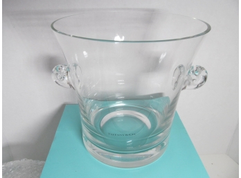 Genuine Tiffany And Co Crystal Ice Bucket In Box