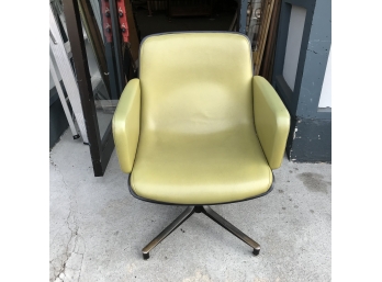 Mid Century Modern Leather Swivel Chair