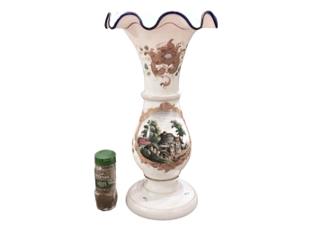 Antique Hand Blown Hand Painted Vase