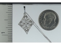 White Gold Diamond Shape Diamond Pendant