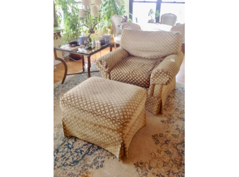 Drexel Heritage Armchair With Ottoman
