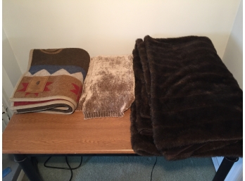 Donna Salyers Fabulous Furs Throw Blanket, Southwestern Buffalo Fleece Blanket And  Chenille