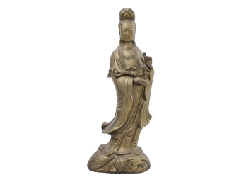Kwan Yin Brass Figurine