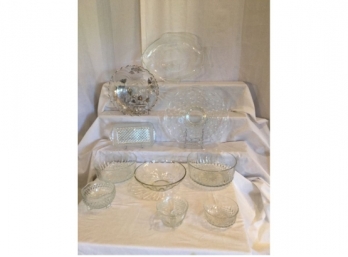 Crystal And Glass Servingware  Lot 2