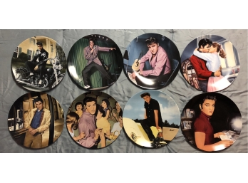 Set Of 8 Limited Edition Elvis Plates For “Young And Wild” Series 1993