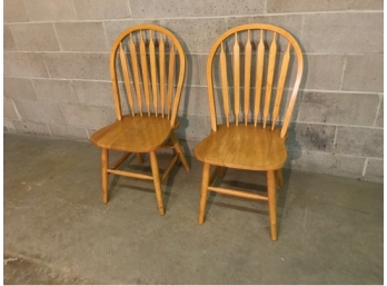 Pair Windsor Style Side Chairs By American Chair Company