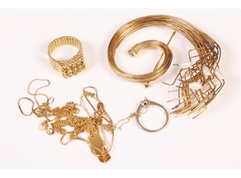 Gold Jewelry Lot, 28 Dwt, See Description