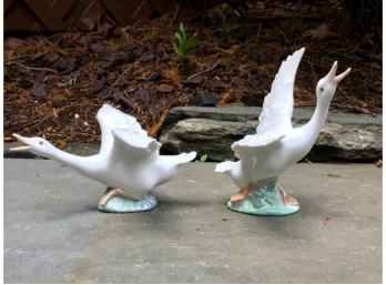 Two Lladro Duck Figurines.