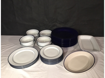 Dansk And Crown Stoneware Dinner Service Pieces
