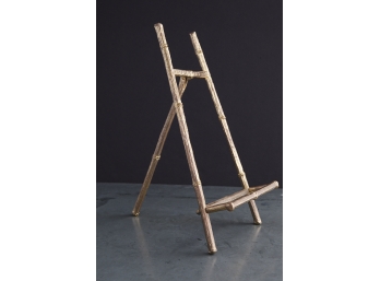 Gilt Faux Bamboo Metal Table Easel - Solid Quality