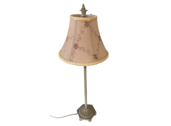 Shabby Chic Table Lamp With Pale Pink Shade