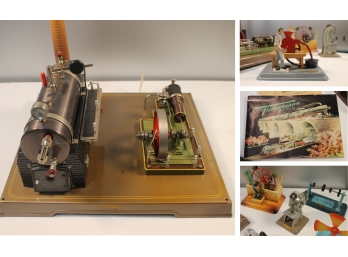 Rare Fleischmann's High End Toy Steam Engine No.125/4 Base W/lots Of Accessories Near Mint **See Description