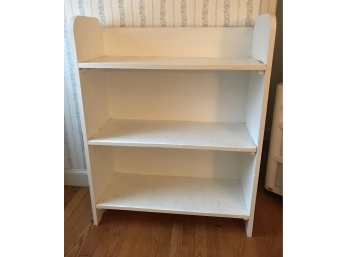 Three Shelf White Bookcase