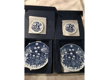Two Royal Copenhagen 'Childrens Christmas Plates