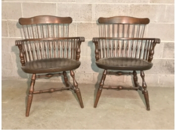 Two Windser Style Chairs By Nichols And Stone, Gardner, Ma.