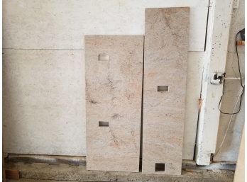 2 Pieces Of Polished Pink Granite ' Mistake