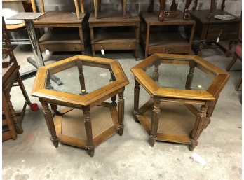 Pair Of Hexagon End Tables