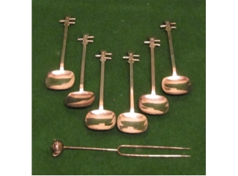 6 Sterling 950 Diminutive Spoons- Approx  1.6 Troy Oz