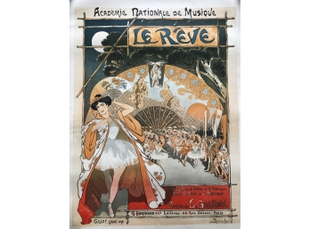 Le Reve Original Lithograph Poster Theophile Alexandre Steinlen, 1890