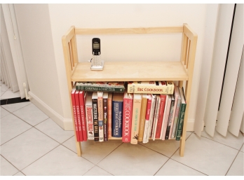 Two Shelf Light Wood Bookcase