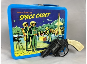Tom Corbett Space Cadet Lunchbox And Volcanic 22 Cap Gun