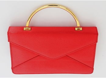 Gorgeous Red Satin Saks Fifth Avenue Evening Bag