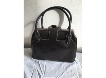 Vintage Gucci Handbag & Small Wallet, Dark Brown
