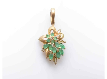 14k Gold And Emerald Pendant 2.0 Grams