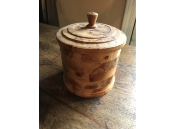 Handmade Wooden Box With Lid Signed & Dated On Bottom