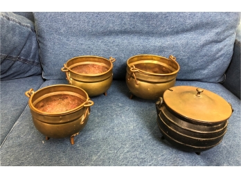 Four Cast Pots