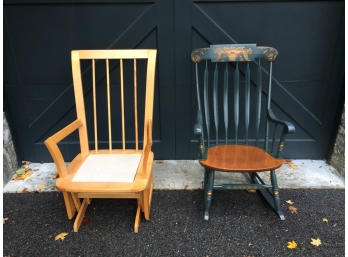 L Hitchcock Rocking Chair And Dutailier Glider Chair