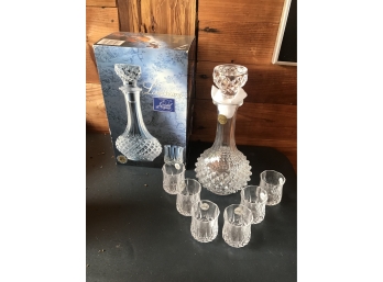 Crystal Decanter & 6 Shooters