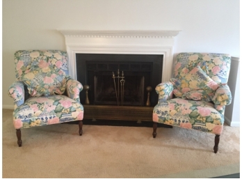 Pair Of Beautiful Floral Easy Chairs