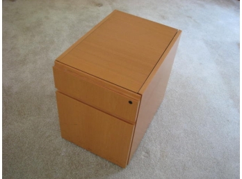 FILE CABINET - Two Drawer, Maple Finish - Heavy Duty