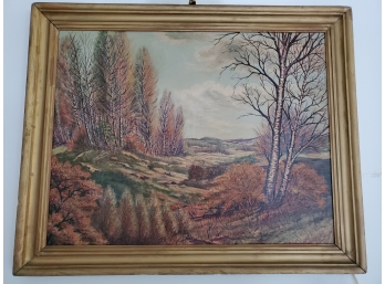 Beautiful Vintage Framed Signed Painted Landscape