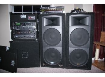 Professional DJ Sound System W/ Samson Resound RS215 Tower Speakers