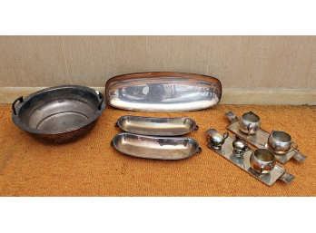 Group Of Modern Designed Silver Plate Items - 11 Pieces