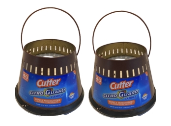 Pair Of Cutter Outdoor Candles