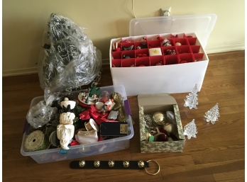 Group Of Christmas Items With Tree