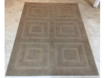 Beige Shadow Box  Area Carpet