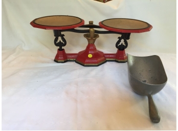 Vintage Balance Scale And Scoop