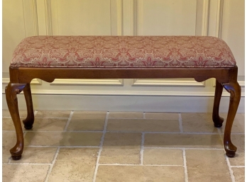 Queen Anne Style Upholstered Bench