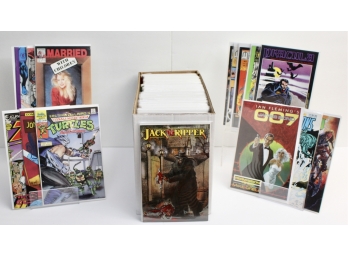 Full Box Of Comic Books James Bond 007, Champions, Spawn, Dracula And More