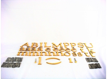 36 Brass Sign Letters