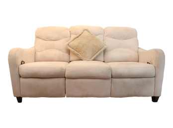Jennifer Convertible Three Seat Off-White Reclining Sofa