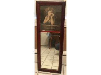 Vintage Two Part Cupid Mirror