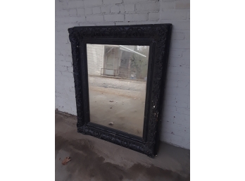 Antique Large Black Painted Mirror