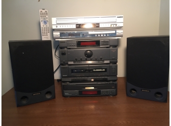 Vintage Optimus System 720 One Piece Stereo  Stack And DVD Players